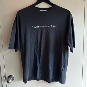 Off-White Italy Outfit Navy Tee